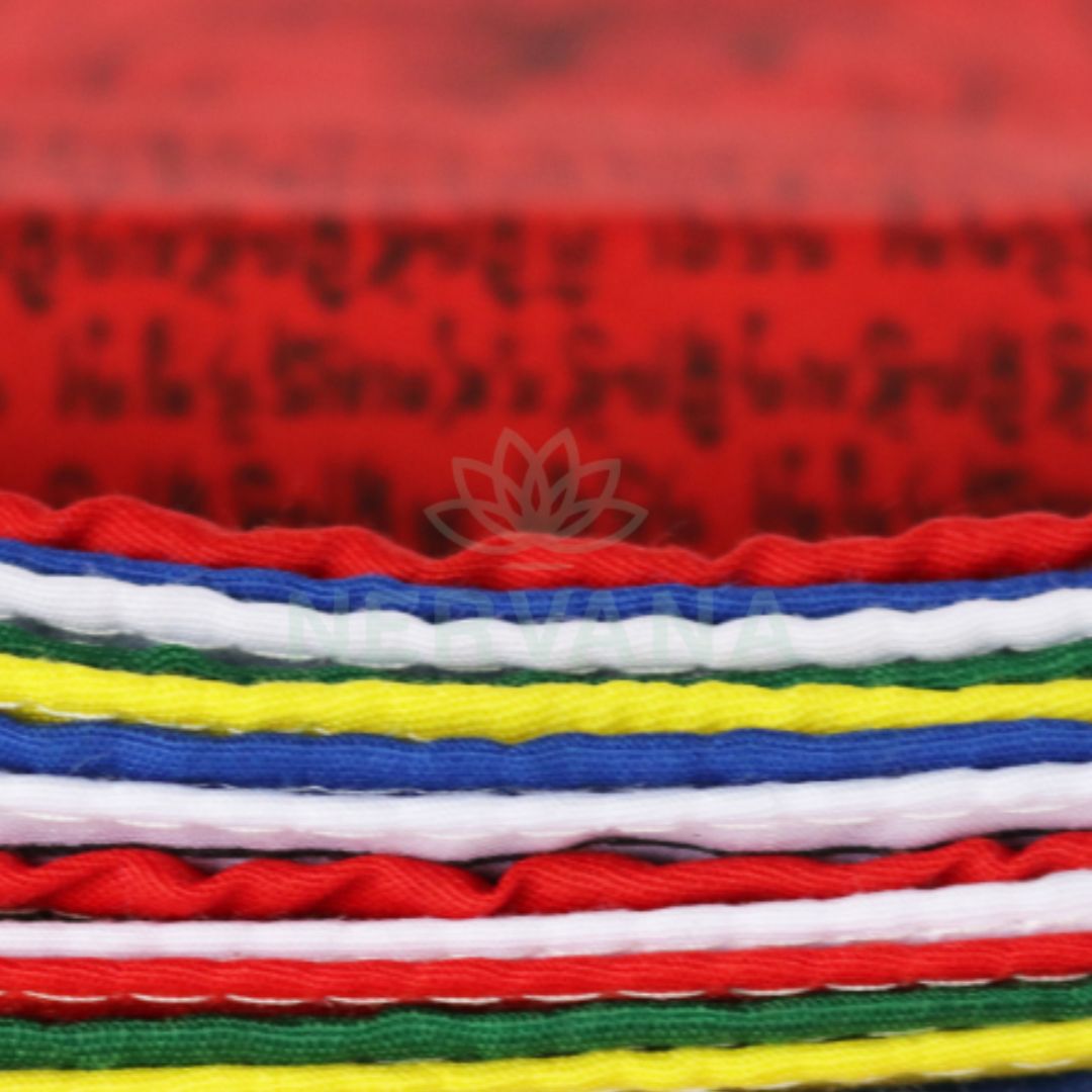 Ashtamangala Design Cotton Tibetan Prayer Flags