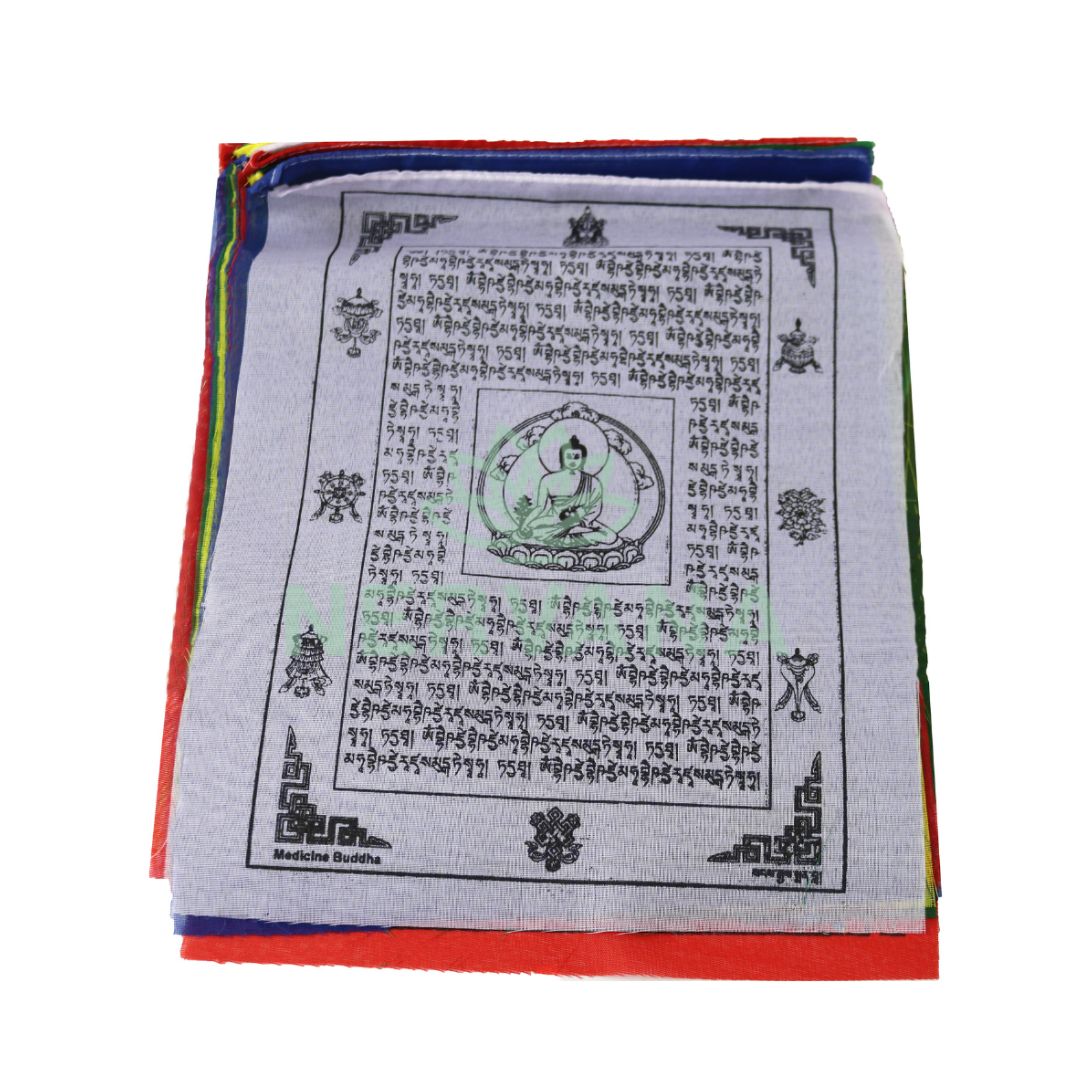 Ashtamangala Design Cotton Tibetan Prayer Flags