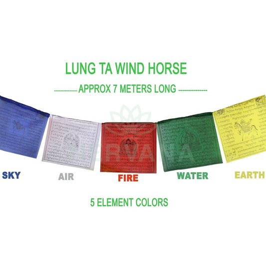 Lung Ta Wind Horse Buddhist Prayer Flag