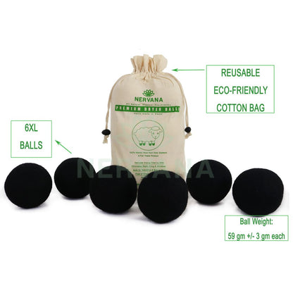 Wool Dryer Balls - Black