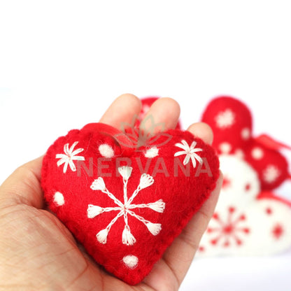 Hearts Christmas Ornaments