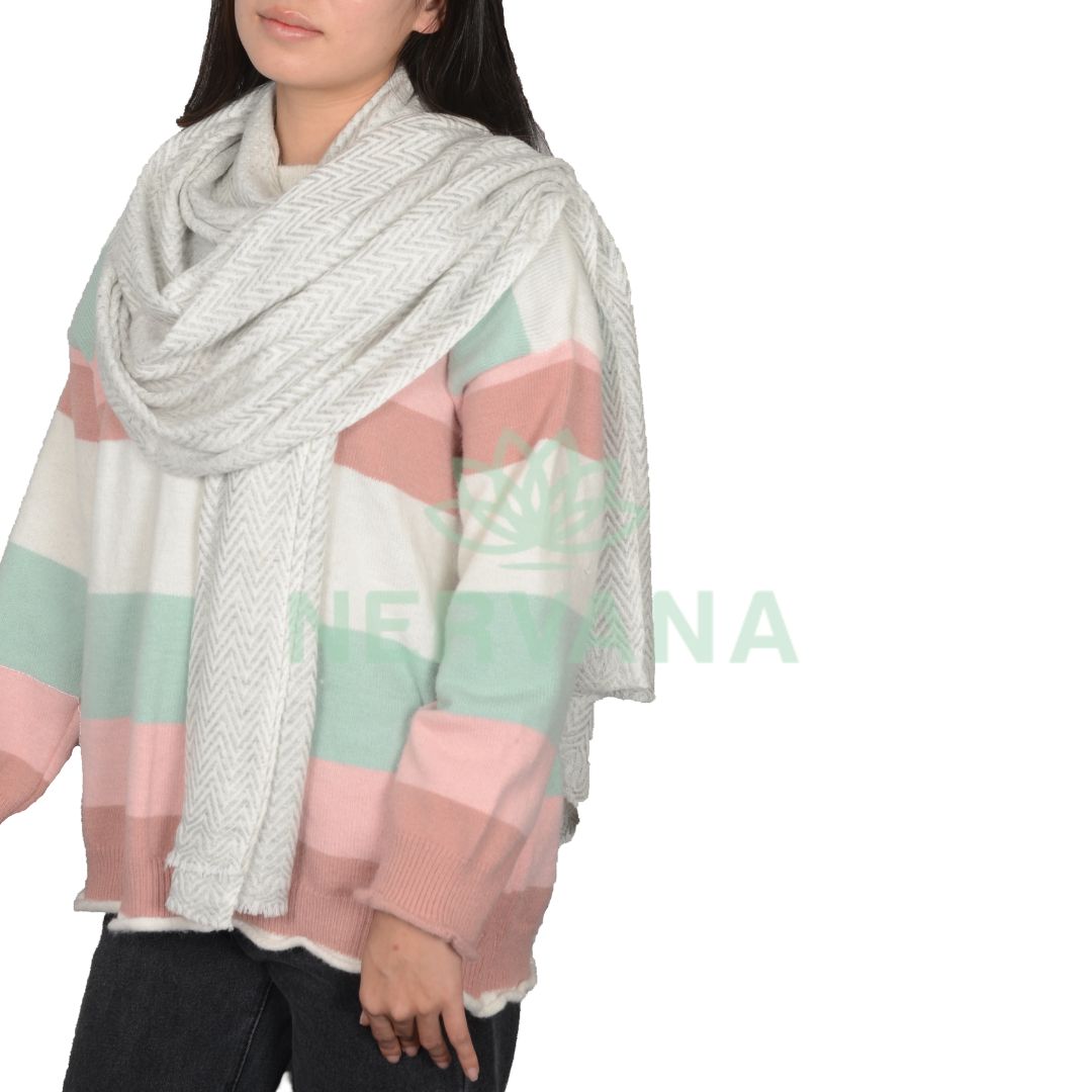 Cashmere Shawl - White