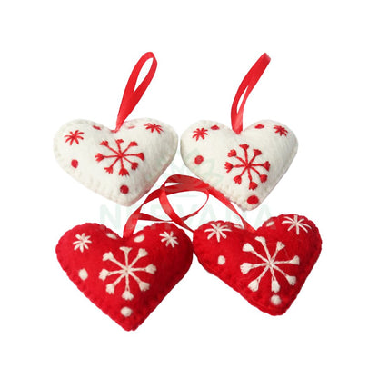 Hearts Christmas Ornaments