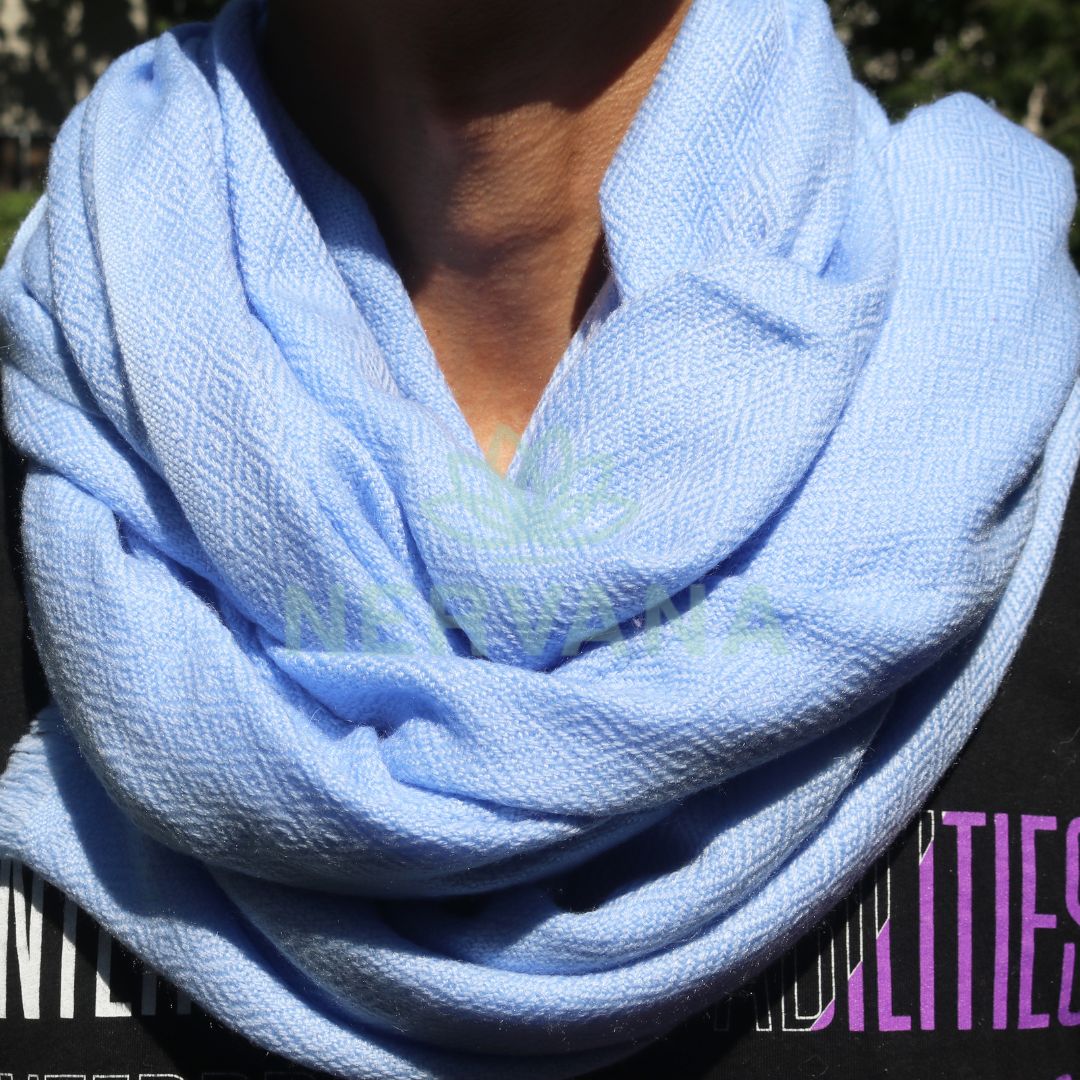 Cashmere Shawl - Sky Blue