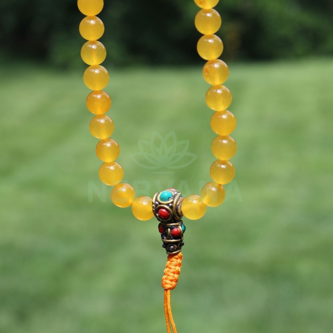 Yellow Jade Mala