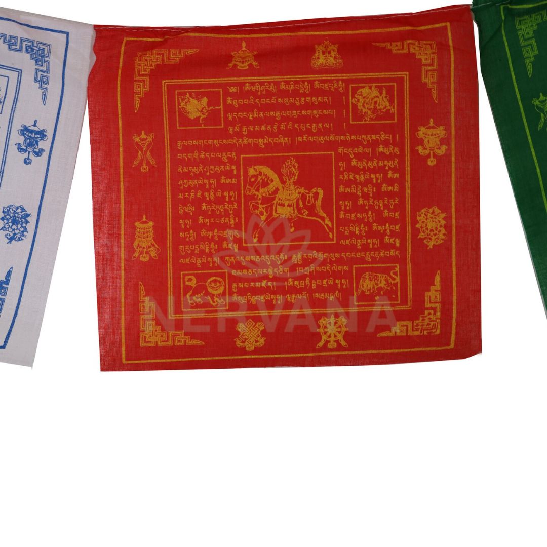 Lung Ta Wind Horse Buddhist Prayer Flag - 100% Cotton