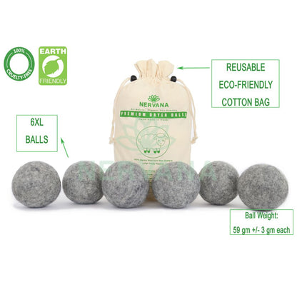 Wool Dryer Balls - Gray