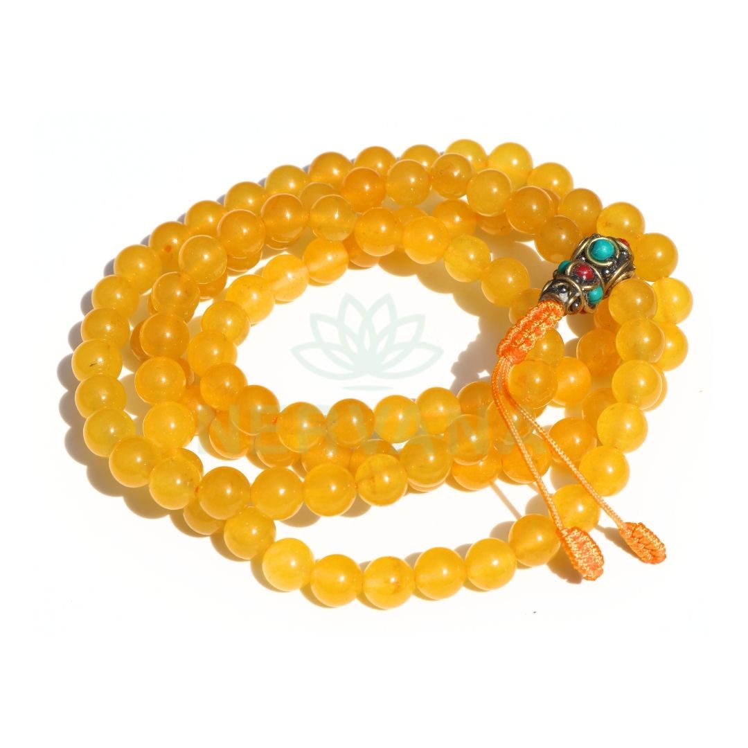 Yellow Jade Mala