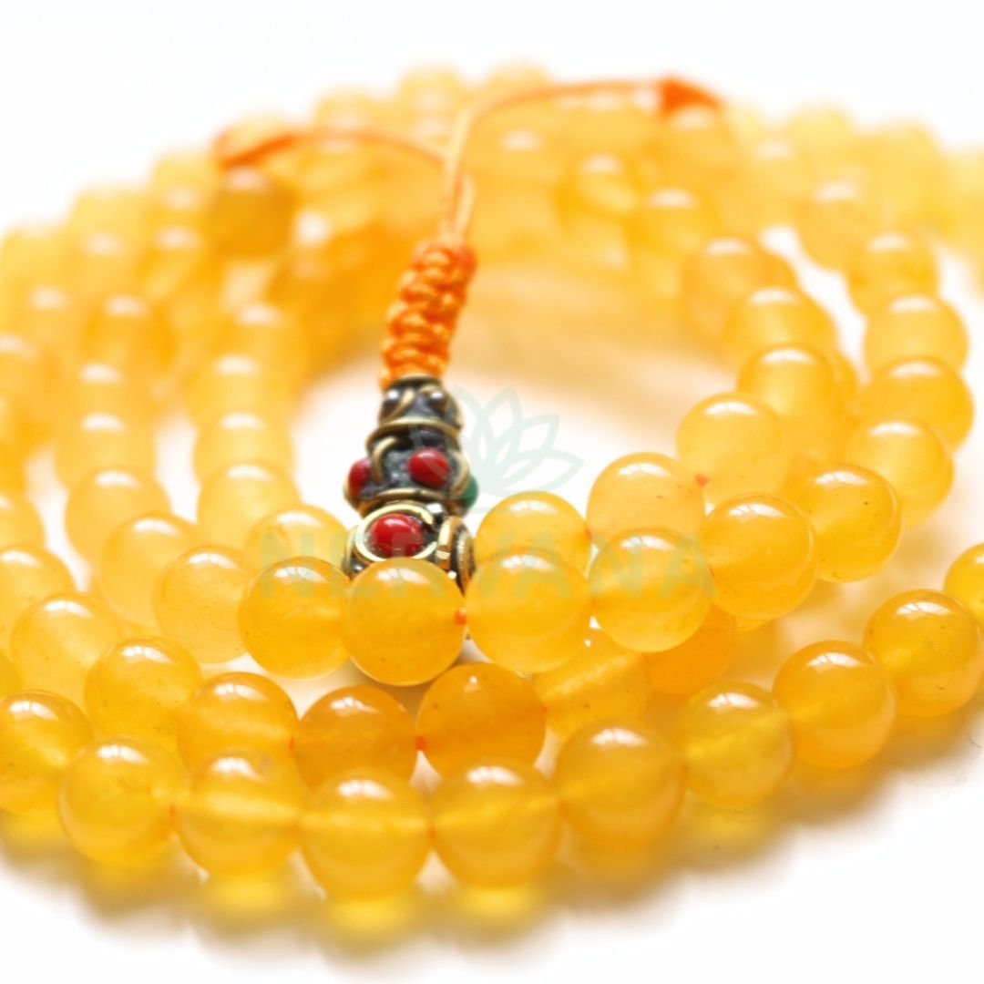 Yellow Jade Mala